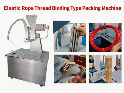 Máquina de flejado automática para atado de flores y verduras - Máquina de embalaje tipo atado con cuerda elástica JW-ERTB