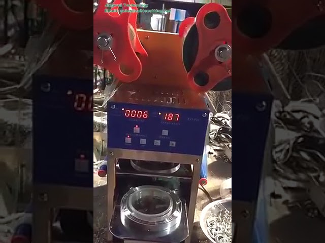 Máquina selladora automática de vasos y botellas F08 para cafeterías y tiendas de té