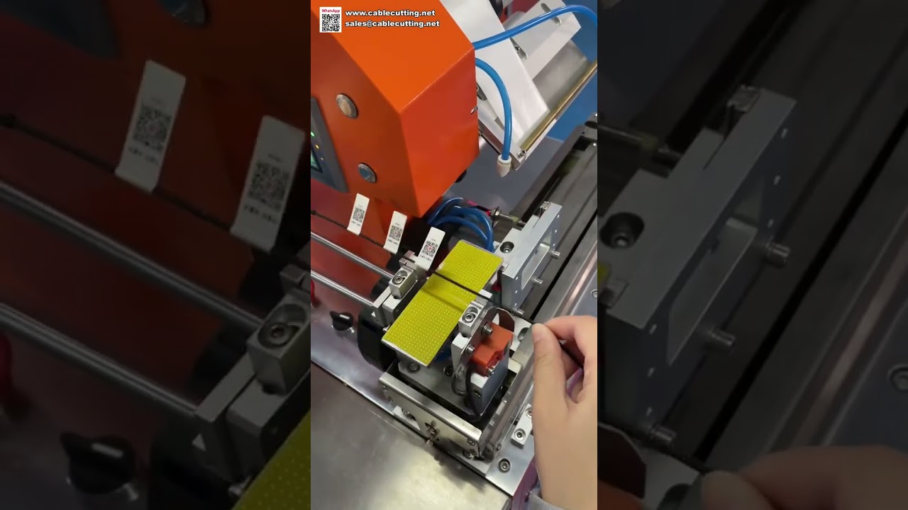 Máquina etiquetadora de cables con impresión en línea y aplicador de etiquetas en tiempo real