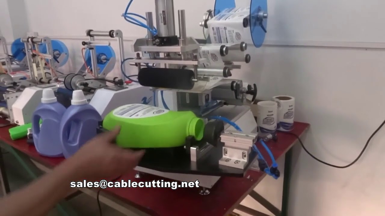 Máquina Etiquetadora de Botellas Planas para Champú y Detergente Líquido PE