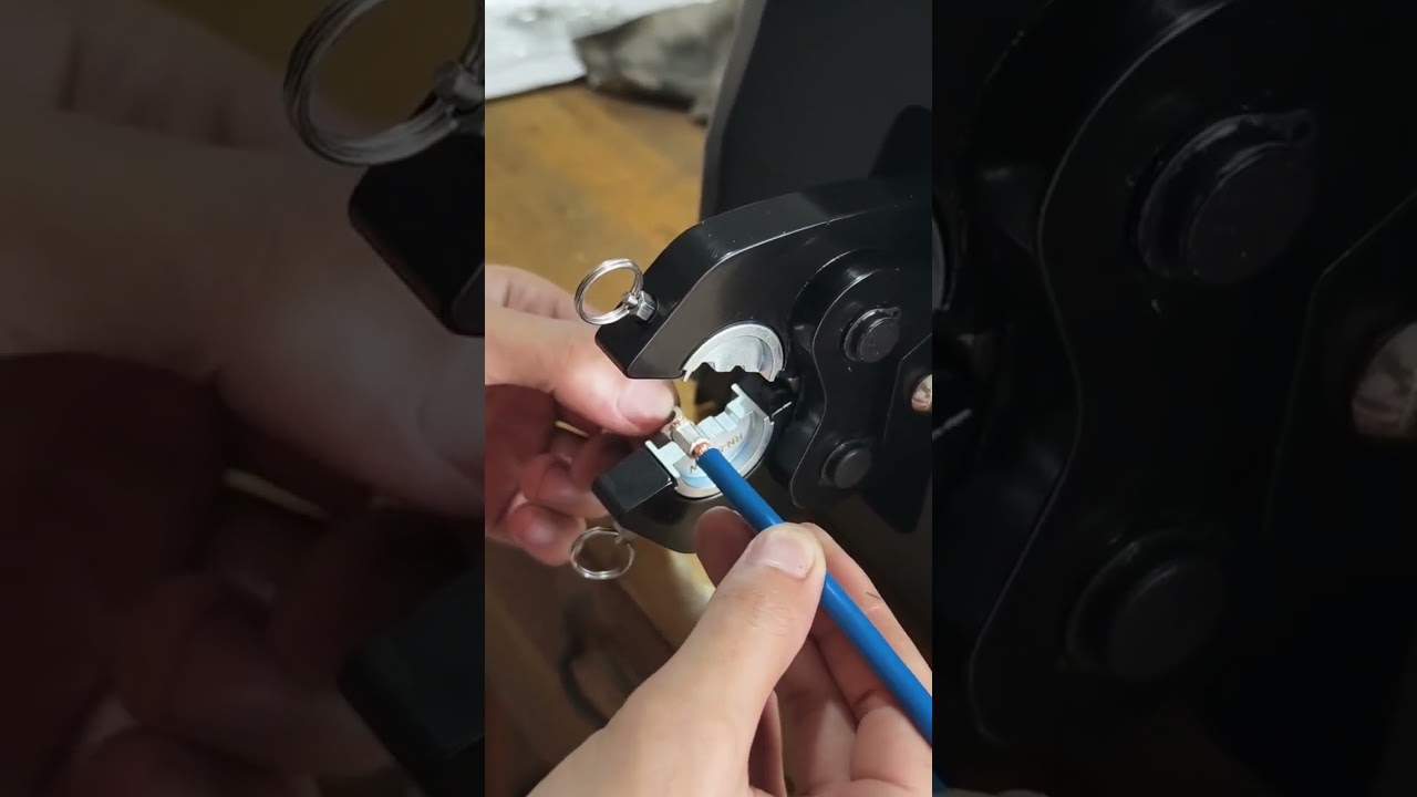 Potente máquina crimpadora neumática para terminales de hasta 120 mm² | #fábrica #maquinaria