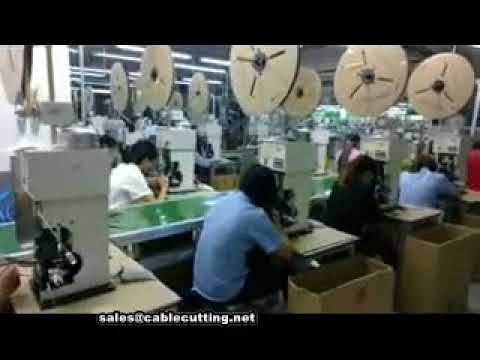 Máquina pelacrimpadora semiautomática de cables