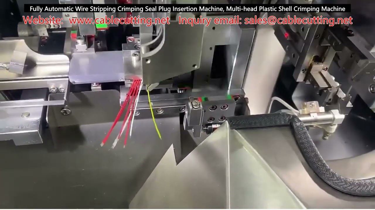 Máquina Automática de Pelado, Crimpado e Inserción de Tapones de Sellado