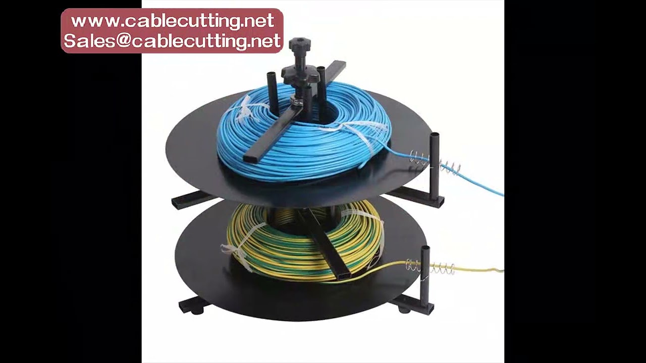 Alimentador de cables de 4 capas y carrete desenrollador para máquina pelacables y bobinadora