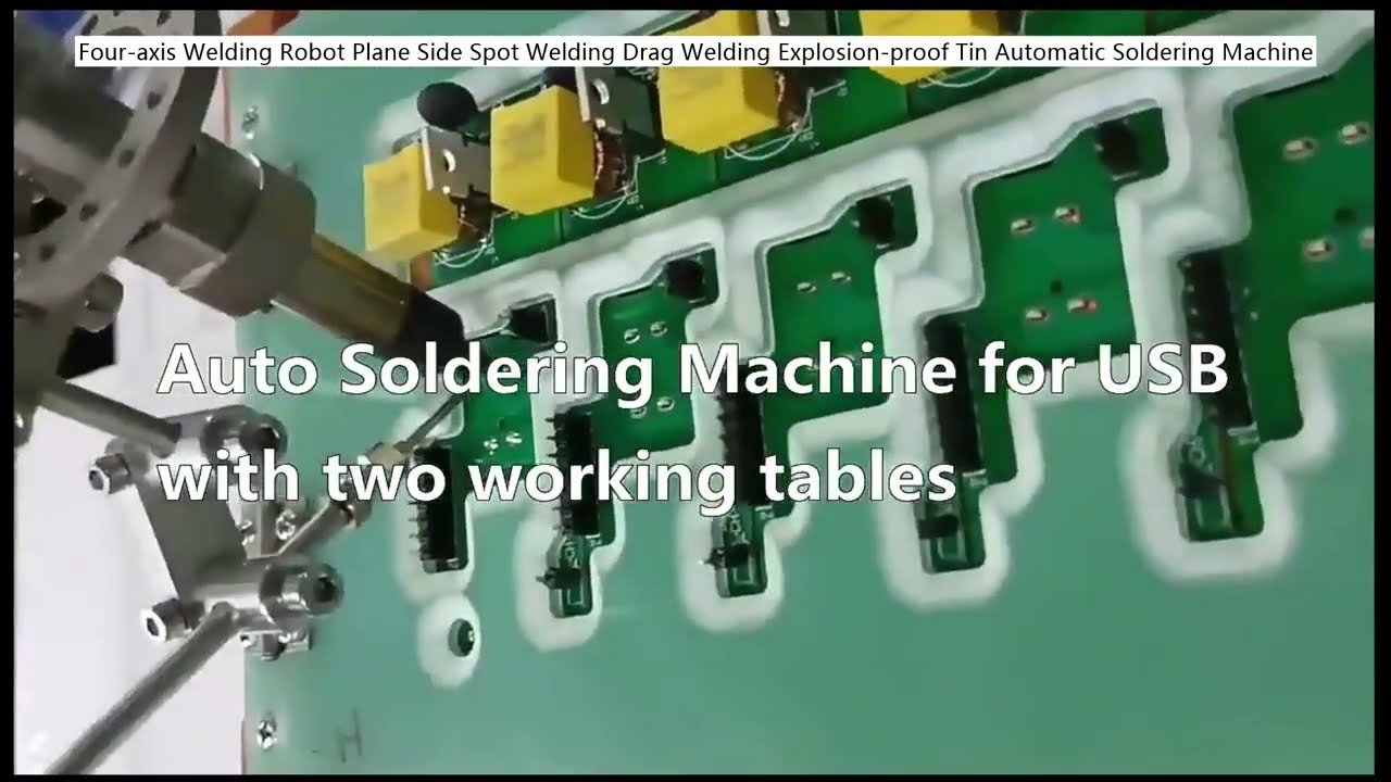 Robot de Soldadura de 4 Ejes: Soldadura por Puntos, Arrastre y Estaño Antiexplosivo Automatizado