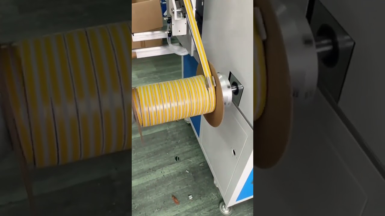 Bobina y Medición Eficiente de Tiras de Caucho | Máquina Automatizada