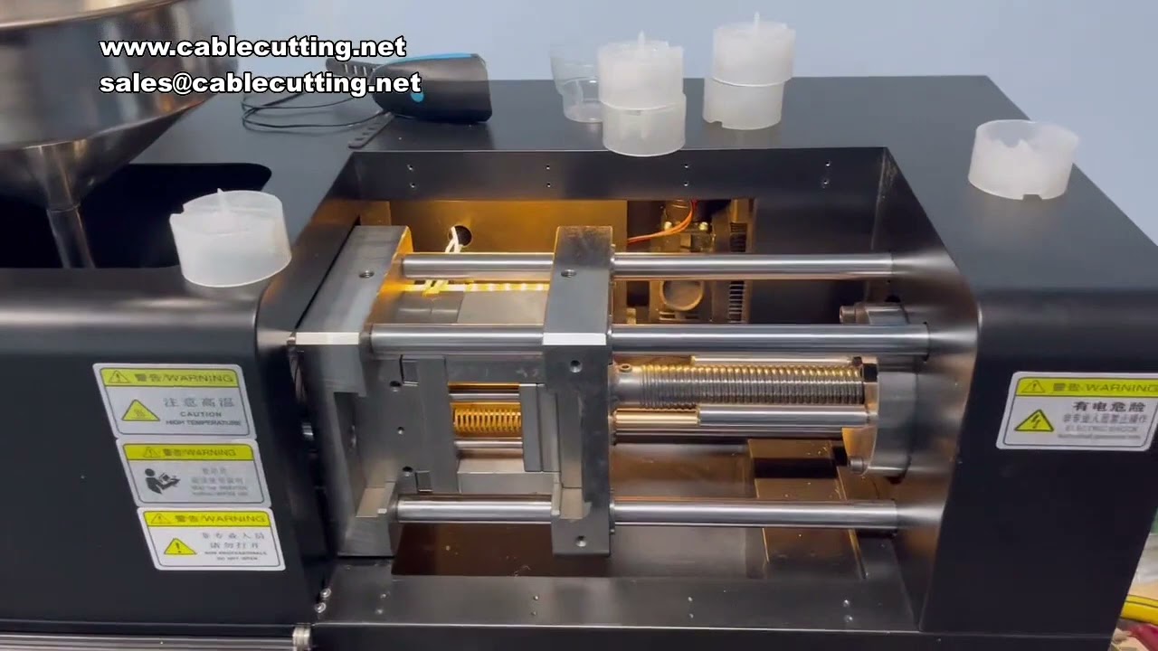 Máquina de Inyección de Plástico de Mesa 4T Mini 100, 0.5KW 220V, Carrera 100mm para Procesamiento de Plásticos