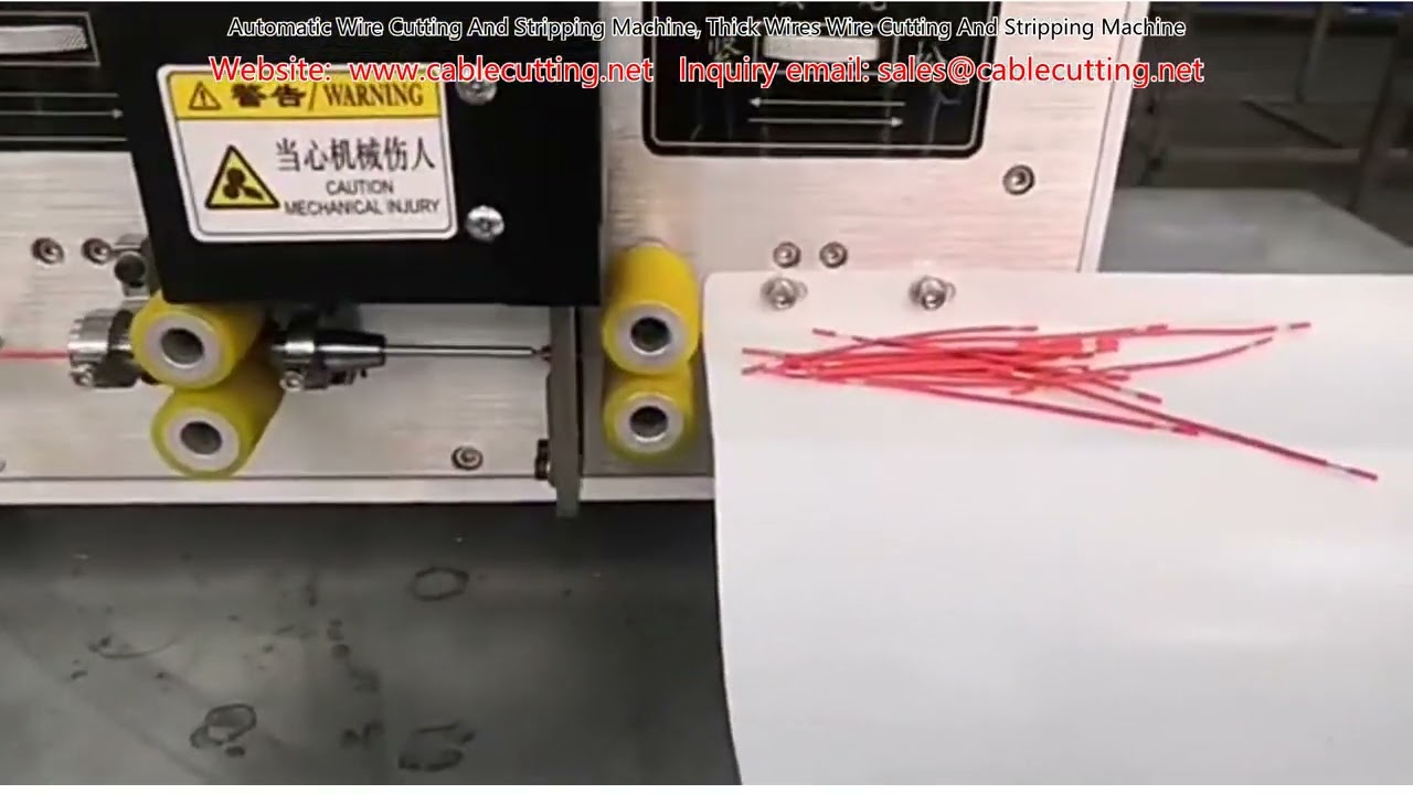 Máquina automática de corte y pelado de cables gruesos | Equipo industrial de precisión