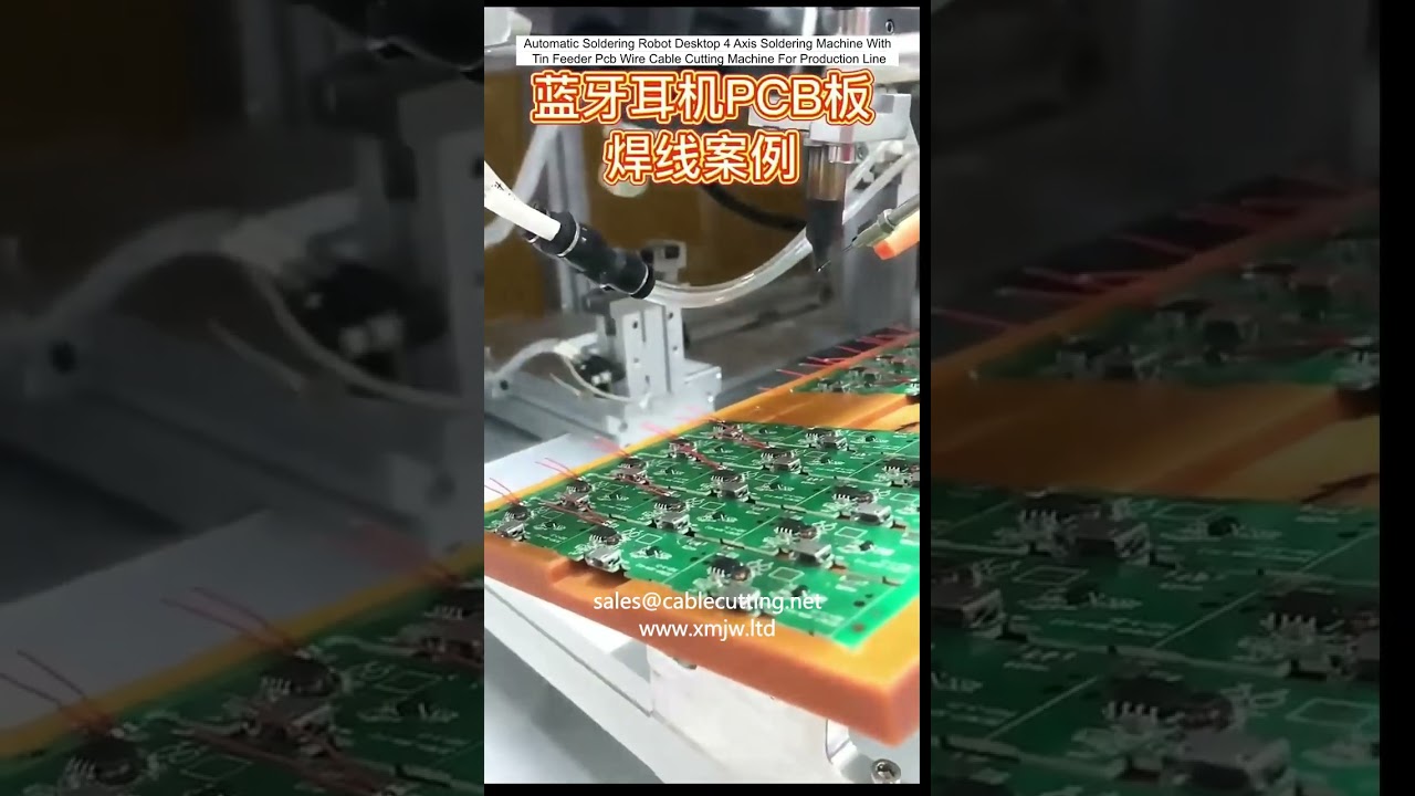 Robot de Soldadura Automática de Sobremesa: Máquina de 4 Ejes con Alimentador de Estaño y Corte de Cables PCB