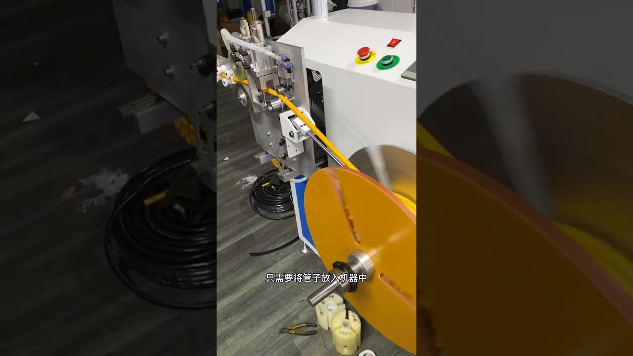 Máquina Automática de Conteo, Clasificación, Bobinado y Corte de Mangueras para Pesticidas y Alta Presión