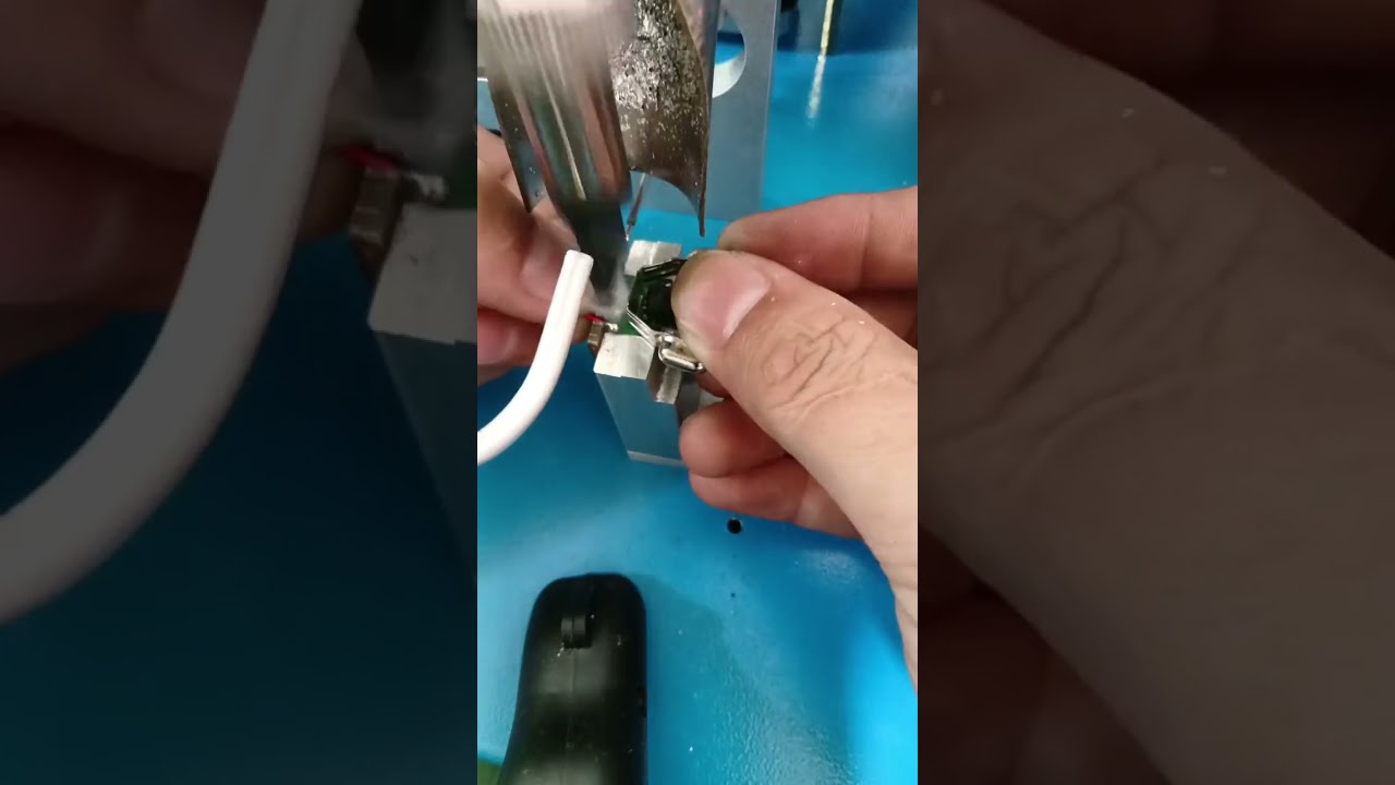 Video real de máquina pelacables y procesamiento de alambre de soldadura | #fábrica #automatización