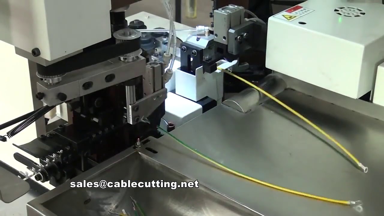 Máquina automática pelacables y crimpadora de terminales - Dos cabezales, dos extremos