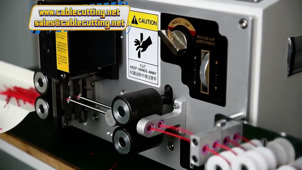 Máquina Peladora de Cables con Doble Alimentación y Crimpado: 0.1 a 2.5mm² con Cuchillas de Carburo