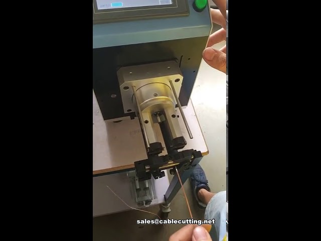 Máquina compacta para cortar y pelar cables coaxiales pequeños, peladora de cables