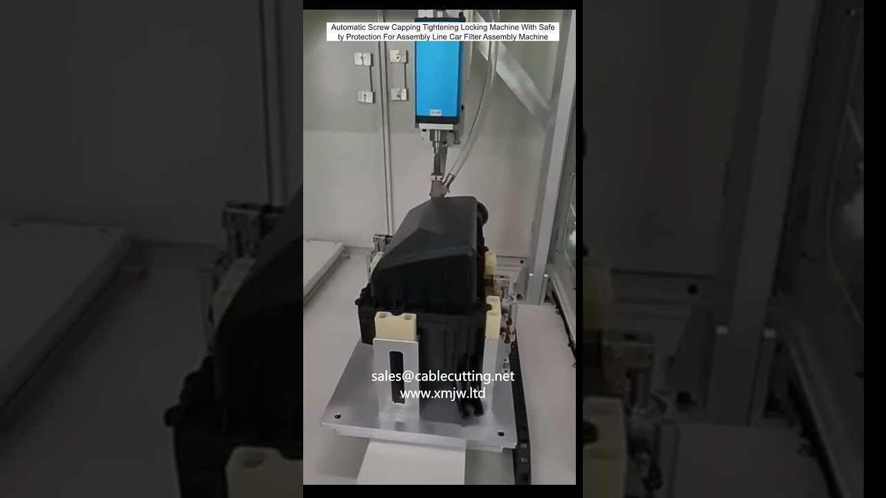 Máquina Automática de Enroscado y Apriete de Tornillos con Protección de Seguridad para Línea de Ensamblaje de Filtros de Auto