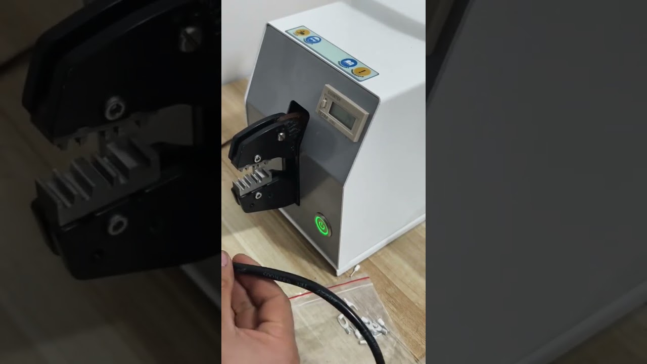Máquina de crimpado eléctrico con matriz personalizada para terminales tubulares y desnudos | Fábrica eficiente