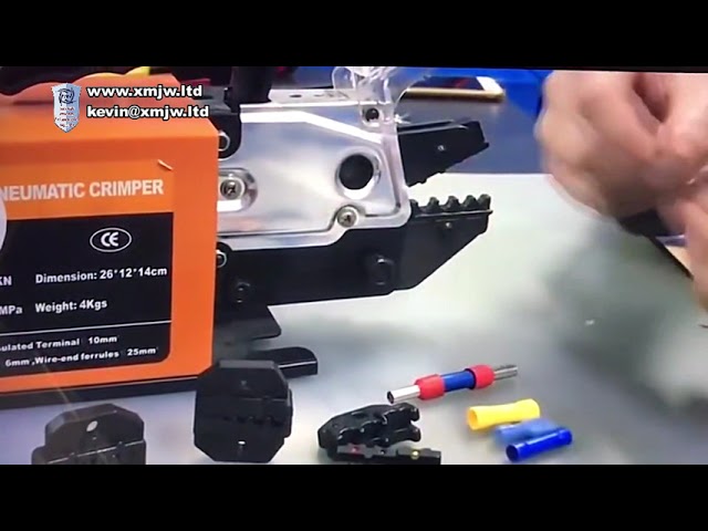 Máquina de Crimpado Neumático para Terminales y Conectores de Cables - Herramienta de Pre-aislamiento para Fabricación de Cables